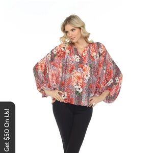 Jade by Johnny was Ingrid floral blouse